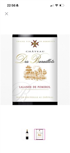 Bordeaux Lalande-de-Pomerol Château S Baraillots 2022