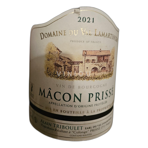 Bourgogne Mâcon et mâcon-villages Domaine du Val Lamartinien 2021