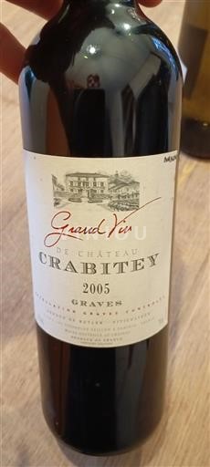 Bordeaux Graves Château Crabitey Grand Vin 2005