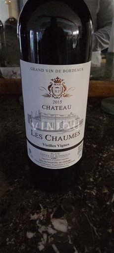 Bordeaux Côtes-de-bourg Château Les Chaumes Vieilles Vignes 2015