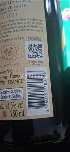 Vallée du Rhône Côtes-du-rhône-villages Saint-Panaychon Les Vignes 2023