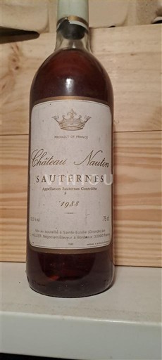 Bordeaux Sauternes Château Nauton 1988