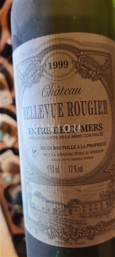 Bordeaux Entre-deux-mers Château Bellevue Rougier 1999