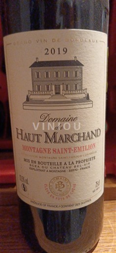 Bordeaux Montagne-saint-émilion Domaine Haut Marchand 2019