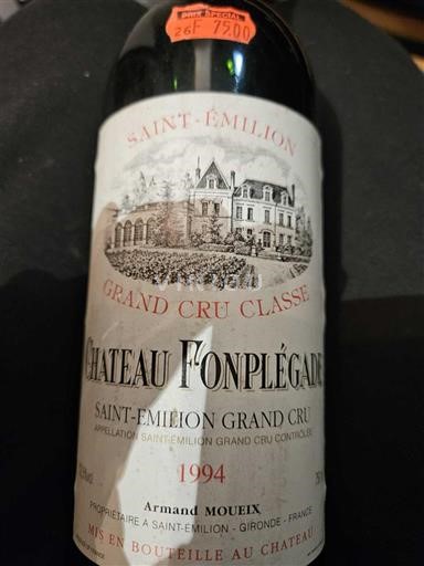 Bordeaux Saint-Émilion Grand Cru Château Fonplégade 1994