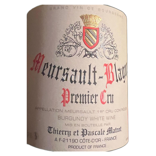 Vina Blanc sec Meursault-Blagny Domaine Thierry et Pascale Matrot 2017 Francija Burgundija Meursault AOC Premier Cru