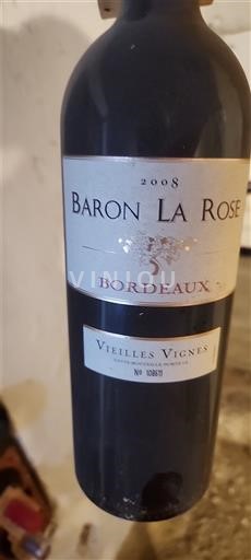 Bordeaux Baron La Rose Vielles Vignes 2008