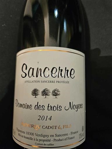 Loirevallei Sancerre Domaine S trois Noyers 2014