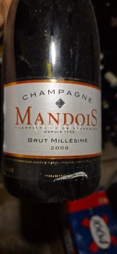 Champagne Šampanské Mandois Brut Millésimé 2008