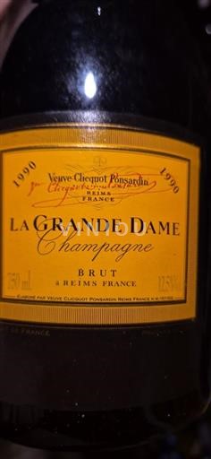 Champagne Veuve Clicquot Ponsardin La Grande Dame 1990