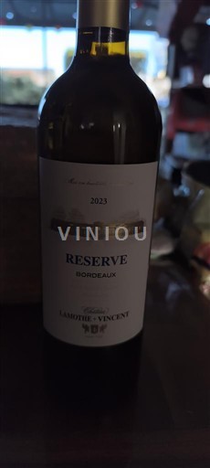 Burdeos Bordeaux Lacoste Vincent Réserve 2023
