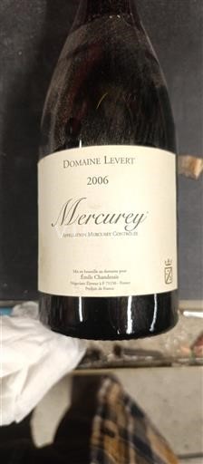 Viner Rouge sec Domaine Levert 2006 Frankrike Bourgogne Mercurey AOC
