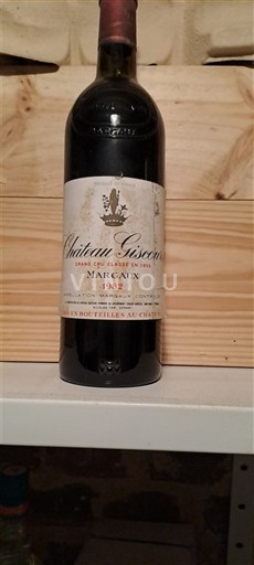 Bordeaux Margaux Grand Cru Château Giscours 1982