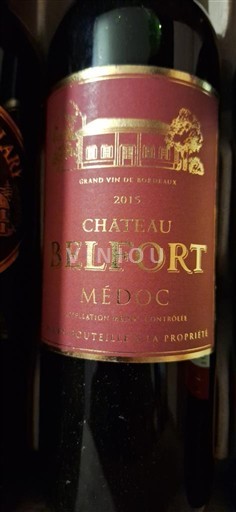 Bordeaux Médoc Château Belfort 2015