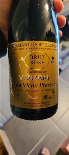 Borgonha Crémant da Borgonha Les Caves du Vieux Pressoir Brut Rosé Não Sazonado