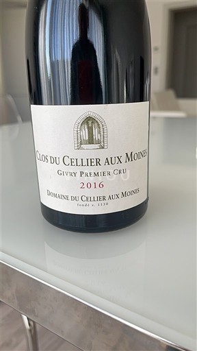 Bourgogne Givry Premier Cru Domaine Cellier aux Moines Clos du Cellier aux Moines 2016