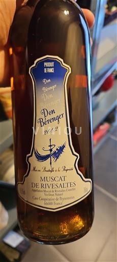 Roussillon Muscat de Rivesaltes Cave Coopérative de Peyrestortes Don Bérenger 2002