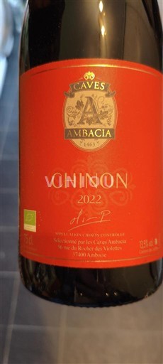 Loire Valley Chinon Caves Ambacia 2022