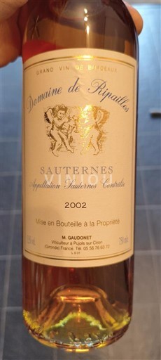 Bordeaux Sauternes Domaine Riquettes 2002
