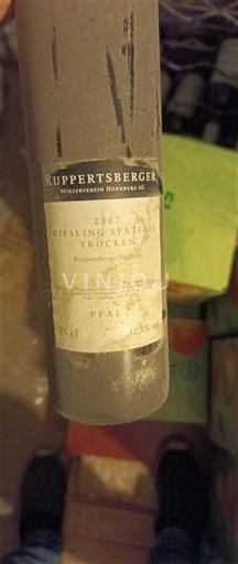 Palatinat Pfalška Ruppertsberger Winzerverein Hoheburg Riesling Spätlese Trocken 2007