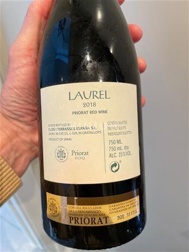Catalonia Priorat Clos i Terrasses Laurel 2018