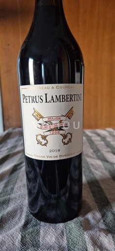 Vini Rouge sec Major Burdigalae Petrus Lambertini 2018 Francia Bordeaux AOC