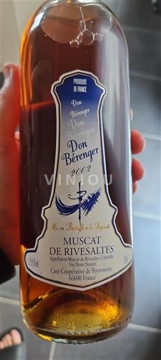 Roussillon Muscat de Rivesaltes Cave Coopérative de Rivesaltes Don Bérenger 2002