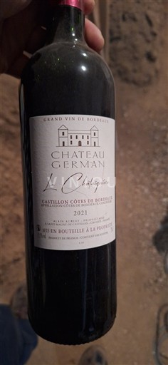 Bordeaux Castillon-côtes-de-bordeaux Château German La Chatignière 2021