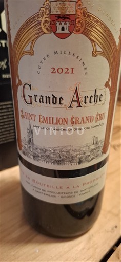 Bordeaux Saint-Émilion Grand Cru Grande Arche Millésime 2021