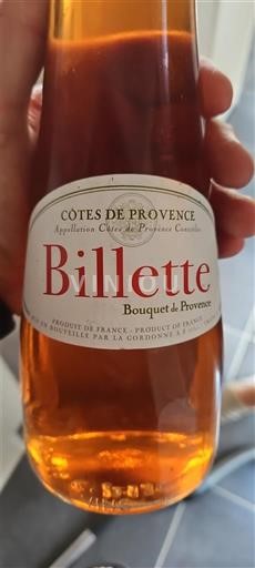 Provence Côtes-de-Provence Billette Bouquet de Provence Không niên vụ