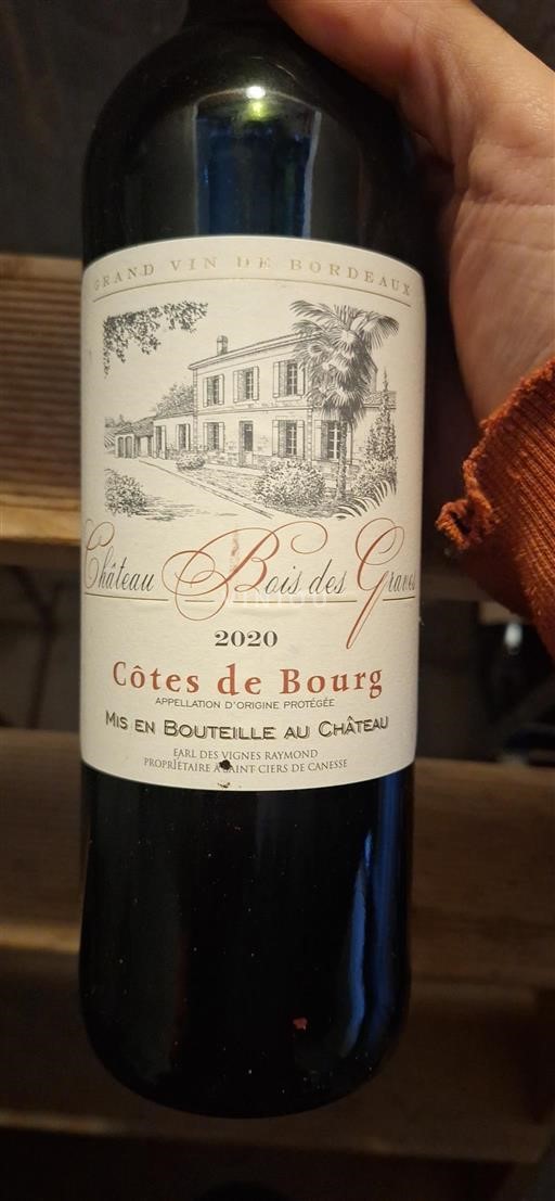 Bordeaux Côtes de Bourg Château Bois des Graves 2020