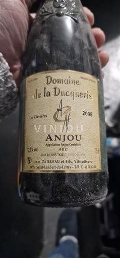 Thung lũng sông Loire Anjou Domaine La Ducquerie Les Clavières 2008