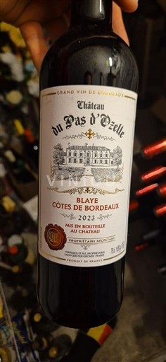 Bordeaux Blaye-Côtes-de-Bordeaux Château Pas Ozelle 2023