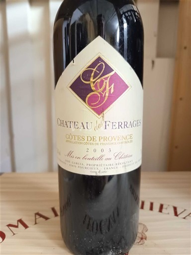 Provence Côtes-de-Provence Château S Ferrages 2003