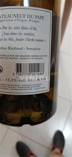 Valle del Ródano Châteauneuf-du-Pape. Arthur Rimbaud Sensation 2021