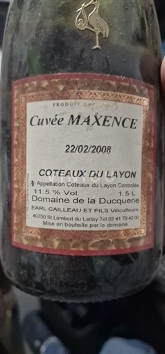 Valle della Loira Coteaux-du-Layon Domaine La Duquerie Maxence 2008