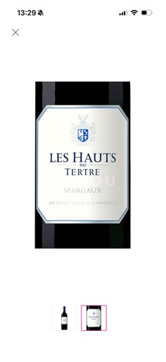 Burdeos Margaux Château Tertre Les Hauts du Tertre 2018