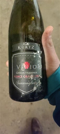 Alzacija Gewürztraminer Grand Cru Michel Kurtz Sonnenglanz Neleten.