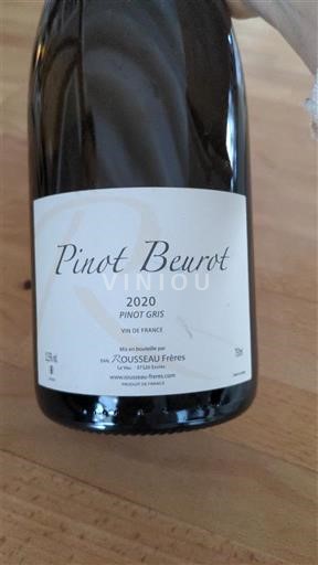 Viinit Blanc sec Pinot Beurot Rousseau Frères 2020 Ranska Burgundi Bourgogne AOC
