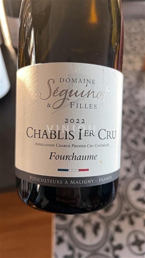 Bourgogne Chablis Premier Cru Domaine Séguinot & Filles Fourchaume 2022