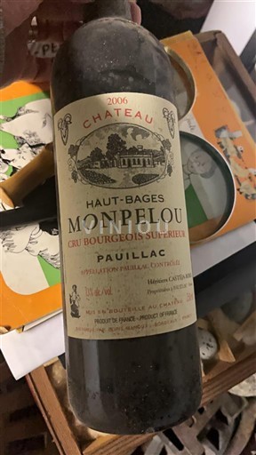 Bordéus Pauillac Château Haut-Bages Monpelou 2006