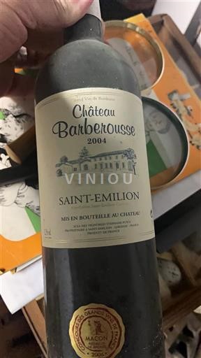 Bordeaux Saint-Émilion Château Barberousse 2004