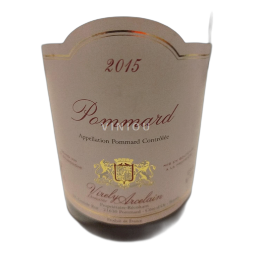 Bourgondië Pommard Virely Arcelain 2015 Niet-geïntegreerd