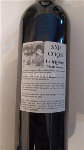 Vinos Rouge sec L’Origine XXII Coqs Non millésimé Francia Burdeos No especificado AOC