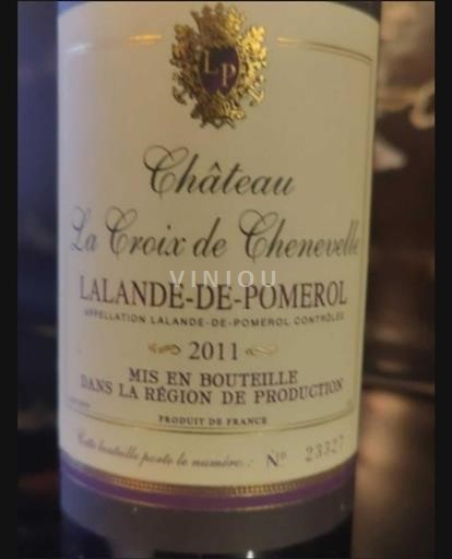 Bordeaux Lalande-de-Pomerol Château La Croix de Chenevelle 2011