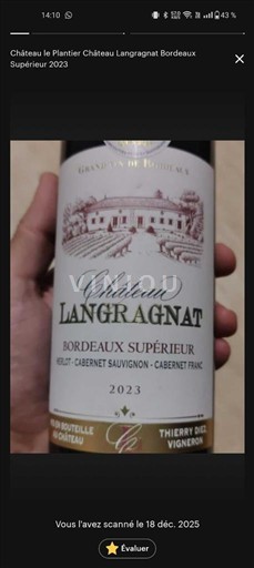Burdeos Bordeaux superior Château Langragnat 2023