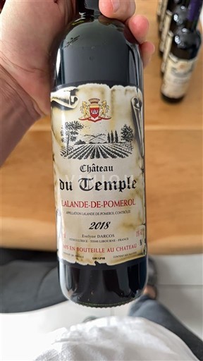 Bordeaux Lalande-de-Pomerol Château Temple 2018