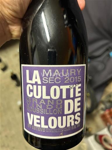 Roussillon Maury sec La Culottée de Velours 2015