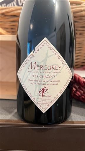 Bourgogne Mercurey Domaine La Renaissance Les Chazots 2022