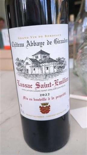 Bordeaux Lussac-saint-émilion Château Abbaye de Gourdon 2022